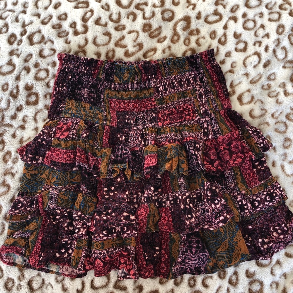 The Impeccable Pig Multicolor Patchwork Mini Skirt - image 2